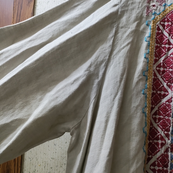 Johnny Was Boho Kimono Cardigan XL Aztec Embroidered Beige JW Los Angeles Clean - Picture 7 of 14